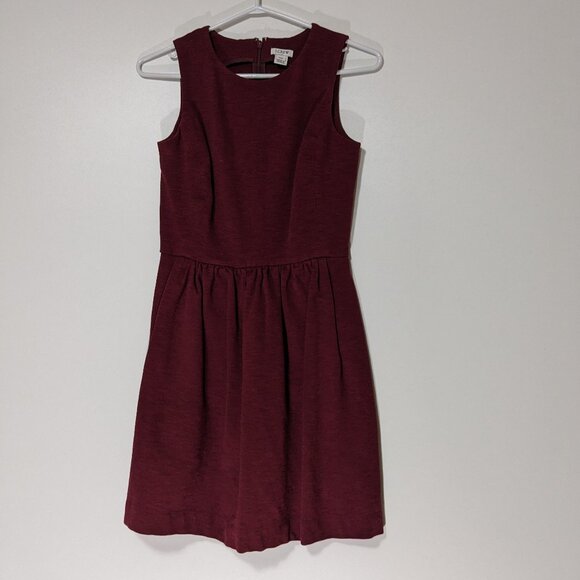 *3/$10* J. Crew Factory Jumper Dress Burgundy Size XXS - Picture 1 of 6